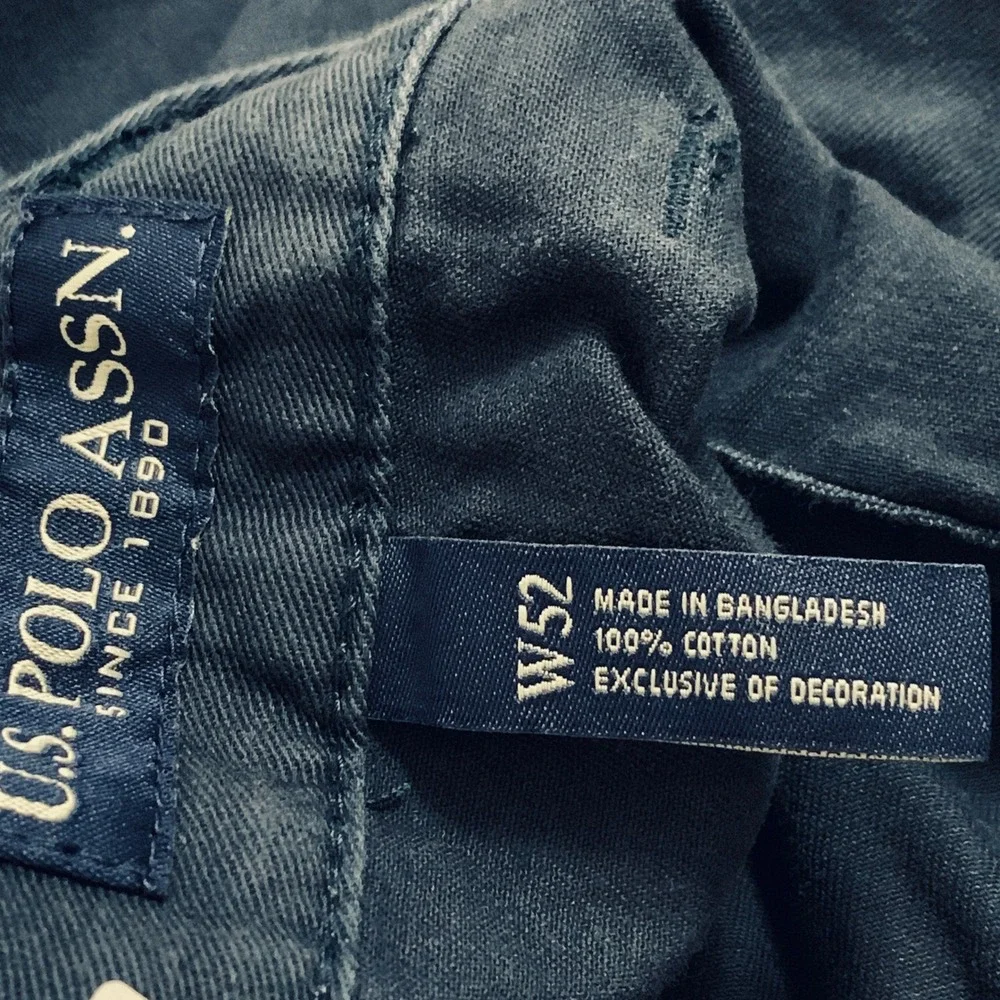 U.S. Polo Assn. Cargo Shorts Men's Size 52 Navy Blue 100%‎ Cotton 11
